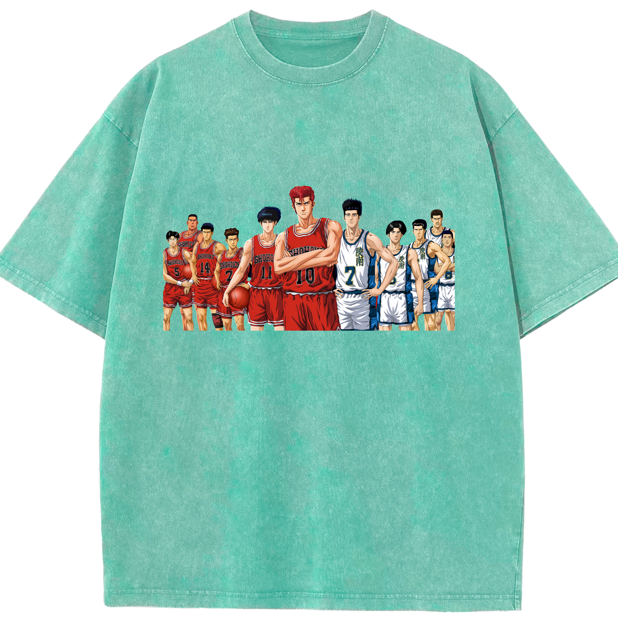（画像用） SLAM DUNK／スラムダンク 綿100% ヴィンテージ風 半袖Tシャツ（フロントプリント）